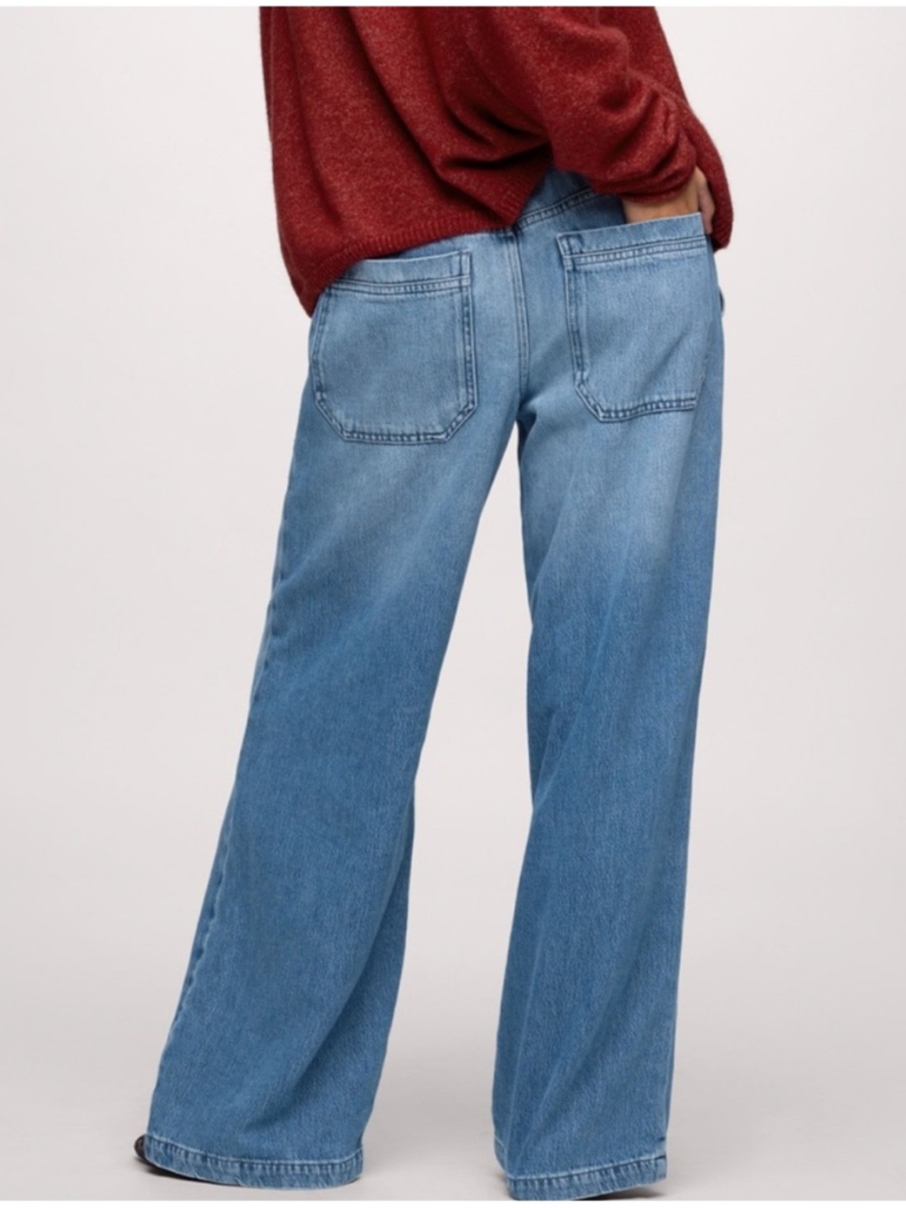 Nuuds Wide Leg Pull On Denim Jeans Women's XXL - Picture 2 of 12